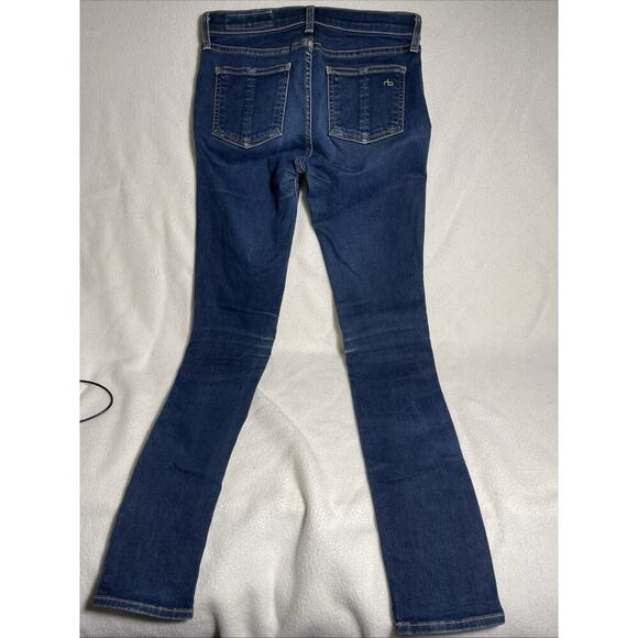 Rag & Bone Skinny Jeans Woodford Blue Size 27- Slightly Distressed - Picture 3 of 5